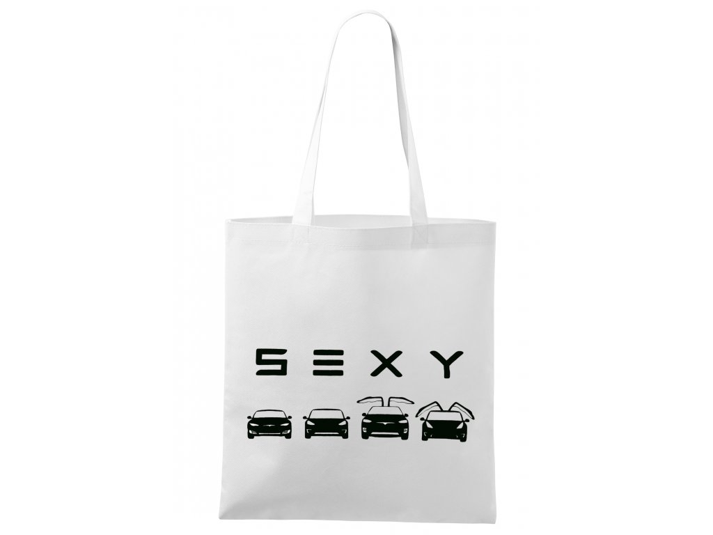 Tesla Model SEXY nákupná taška