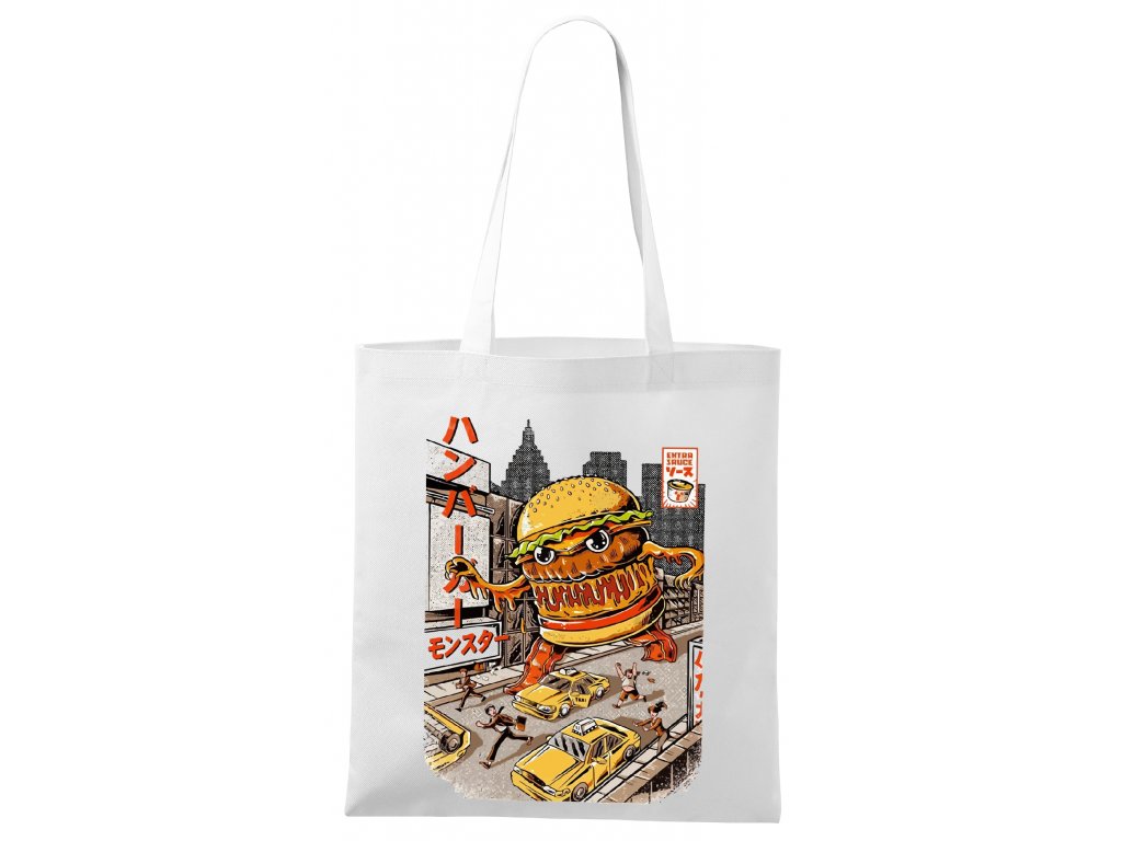 Nákupná taška s hamburgerom