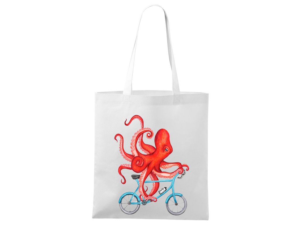 Nákupná taška Cyklista Chobotnica