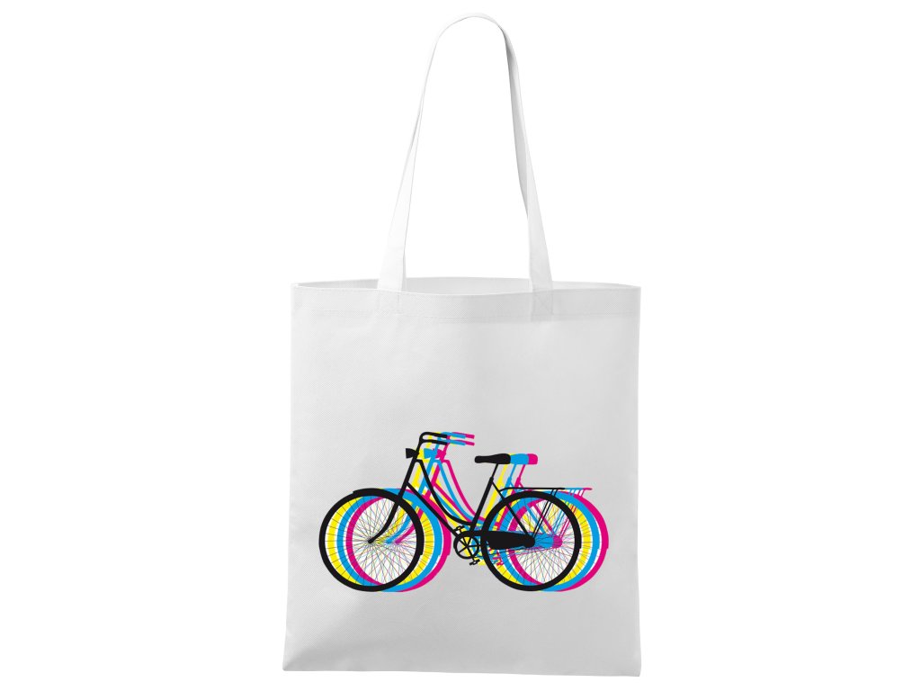 Nákupná taška Dúhový bicykel