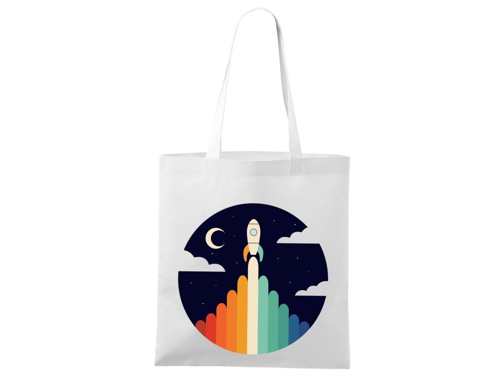 Nákupná taška Raketa vesmír
