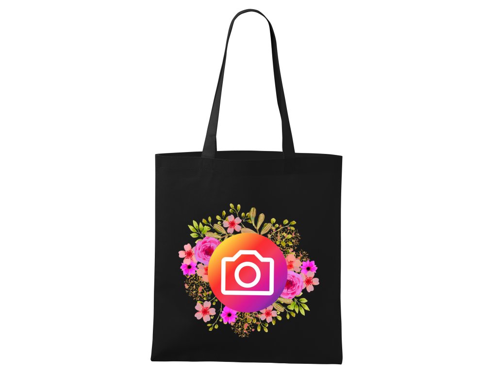 Instagram kvetinová nákupná taška