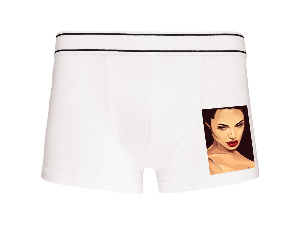 Boxerky s obrázkom Angeliny Jolie