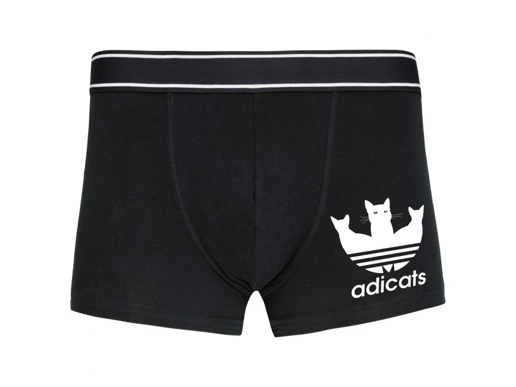 Boxerky Adicats paródia na Adidas