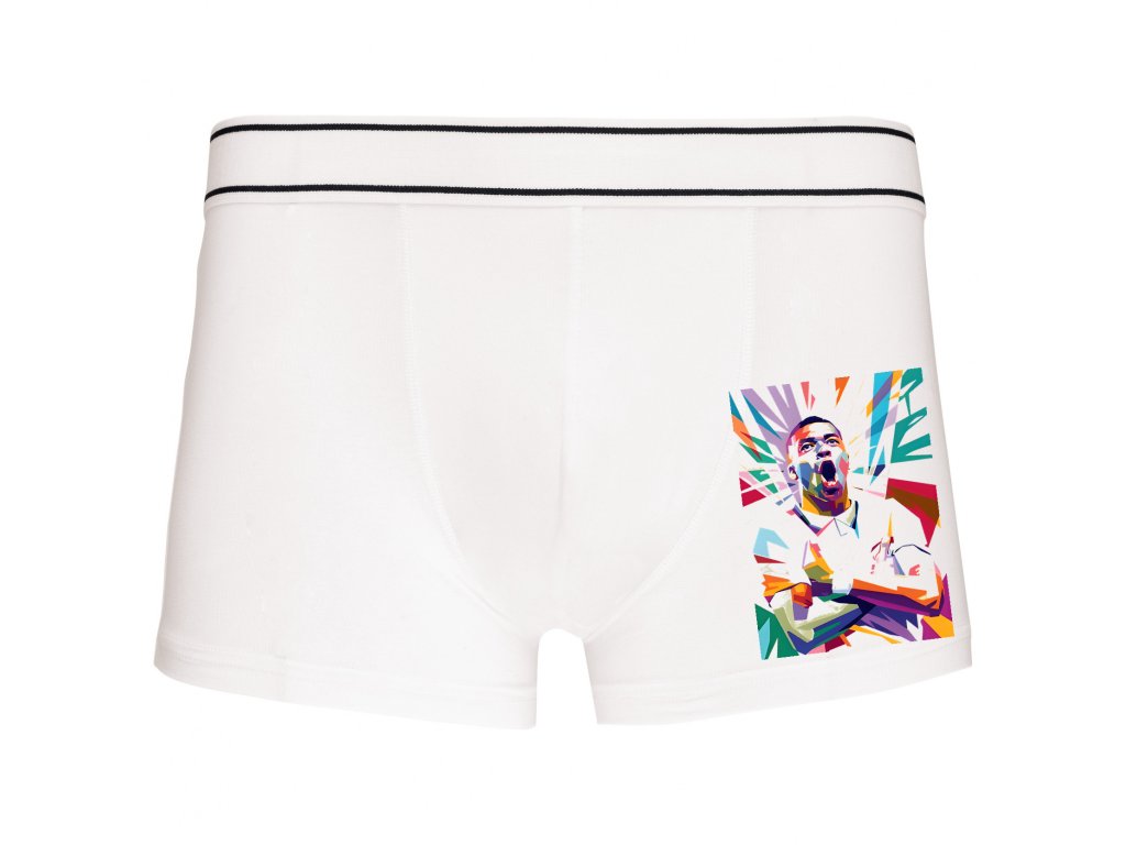 Mbappé boxerky, farebná explózia